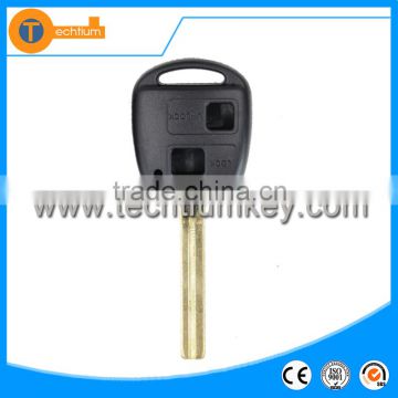 high quality 2 button blank remote key shell with LONG Toy40 blade 42mm with logo for Lexus is250 rx350 gs300 rx330