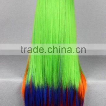 Synthetic Multi-Colour Long Straight Girl Anime Cosplay Wig N425