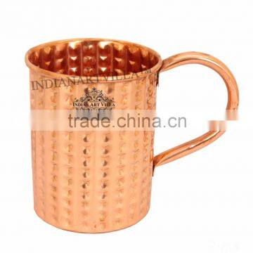 IndianArtVilla Handmade Pure Copper Daimond Mug Moscow Mule 14Oz - Beer Cocktail Wine Bar Hotel Restaurant Home Drinkware