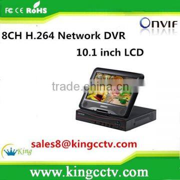 H.264 Network DVR 10.1 inch LCD 8CH 3G & WIFI AHD (AHD/DVR/NVR/HVR) LCD DVR HK-AHD1008M