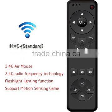 2016 Mx5 2.4g Air Mouse support Gyroscope mini Wireless Mx5 Air Mouse With Ir Remote Mx5