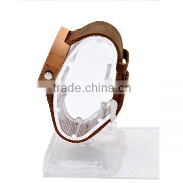 Leather Watch Strap Bamboo& Wood Smart Man Watch photo-4