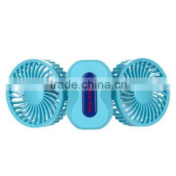 Couple Fan Rotate Foldable Double Fans Heads Handheld Rechargeable Portable Mini Usb Fan photo-5