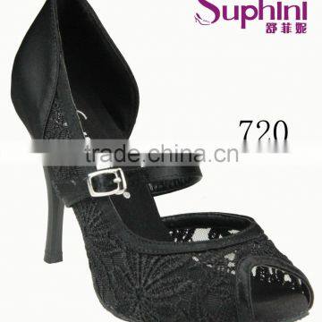 8.5cm High Heel Ladies Tango Shoes Lace Dance Shoes