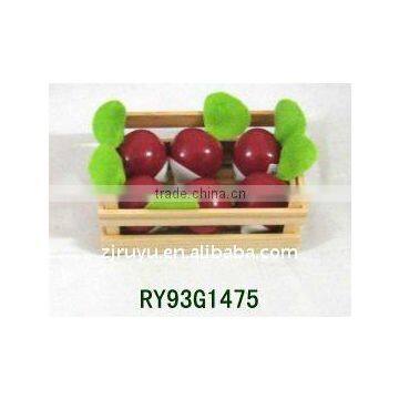 wooden cutting fruit toy