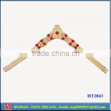 woman slippers decorative gold TPU shoes upper accessories (HT2043)