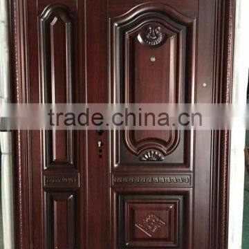Baodu brand cheap exterior security double steel door