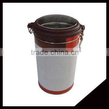Promotional Factory Direct Sale Round Airtight Tea Tin Can With Plastic Lid