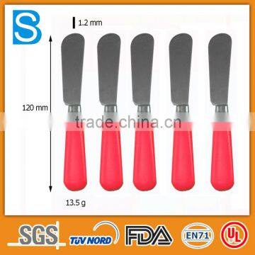 12cm cheap custom design butter spread knife with plastic handle