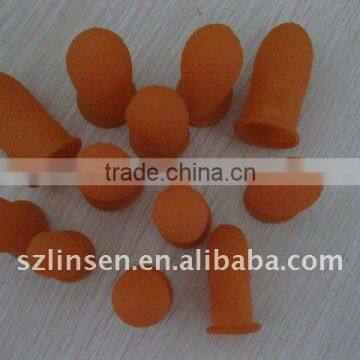 anti-skid transparent and orange latex finger cot