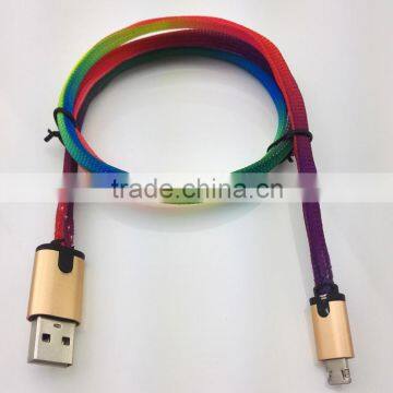 green technology flash light shoelace LED usb otg cable 2 in 1 LED charger data cable for download mp3 songs