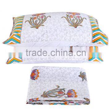 Indian Hand Block Printed Bed Sheet Wholesale Home Textile Cotton Fabric Bedsheet photo-3