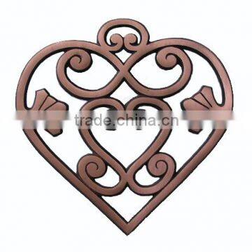 Heart Shape Antique Cast Iron Trivets
