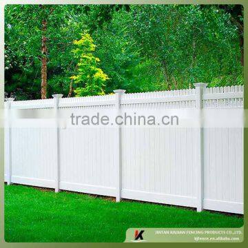 White color Vinyl Privacy Fence with Picket top