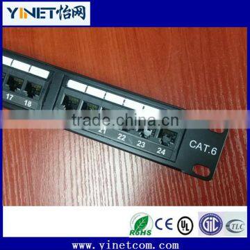 Hot selling 24-Port Cat6 UTP RJ45 Patch Panel