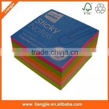 Fluorescence color sticky notepads in low price