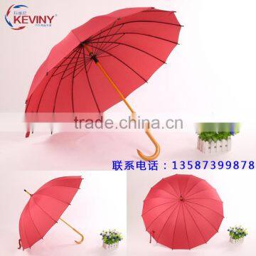 16k wood umbrella manual open umbrella windproof umbrella waterproof umbrella made by chinese umbrella manufacturer parasols