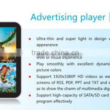 Cheap Small Size 19"22"24"26" 32 Inch Digital Signage Screens With Network Optional