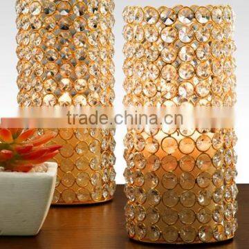 Crystal Beaded votive Candle holder manufacturer