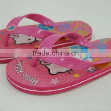 Kids brand name and hotsale high frequency pvc flip flop slippers