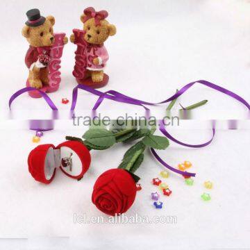 Rose Shaped Luxury Ring Box, Wholesale Custom Ring Boxes