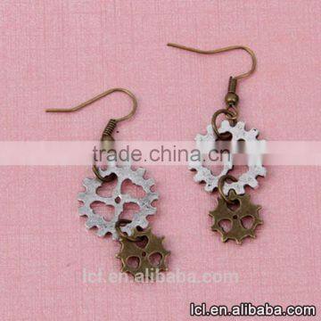 Cheap Fashion Imitation Jewelry Steampunk Clock Imitation Gold Earrings Party Dress New Made in China Yiwu photo-4