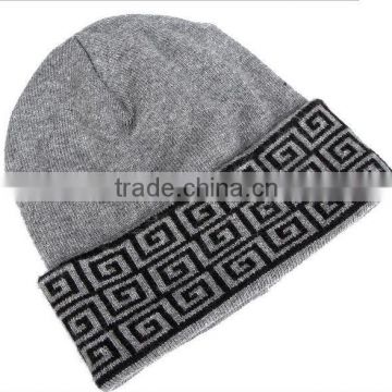 Fashion star with warm winter wool hat knitted hats for men wholesale