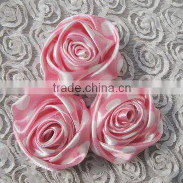 Direct Manufacturer Cheap Item to Sell Ribbon Satin Rose Flower Artificial Design for Holiday/party/tutu Dress Supplies photo-2