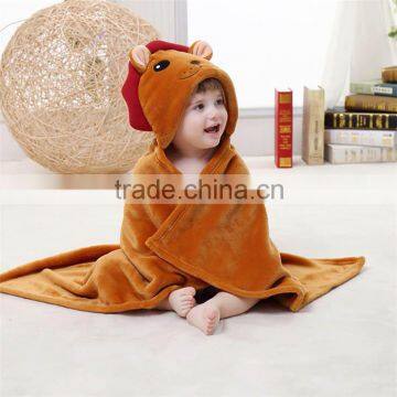 Embroidery Bear Baby Soft Thick Coral Fleece Baby Blanket photo-2