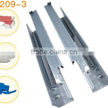 3 Fold Automatic Return Damper Hidden Supporting Bottom Drawer Slide Rail