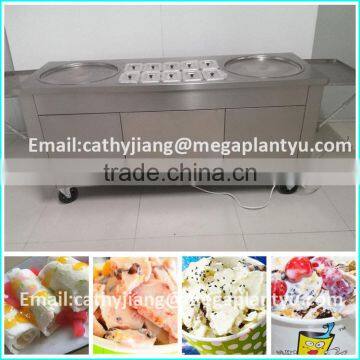 single pan rolled fried ice cream machine