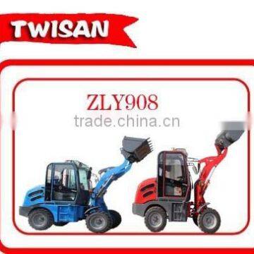 0.8T Red mini wheel loader used in agricultural farm or garden with favourable price