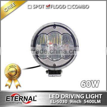 60W 9inch truck tractor trailer heavy duty vehicles high power driving spotlight 4x4 off road driving headlight