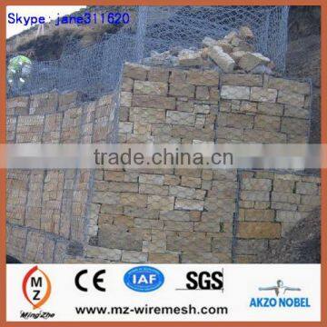 rock basket wire mesh gabion cage/stone gabion mesh/gabion wall