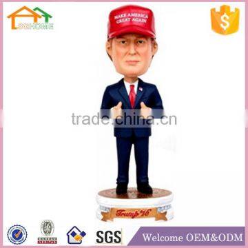 Factory Custom made best home decoration gift polyresin resin donald trump campaign