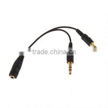 3.5mm Stereo Audio Y Splitter 1 Female to 2 Male Cable