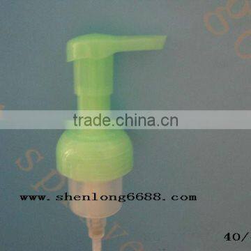 Cosmetic plastic foam dispenser pump 40mm