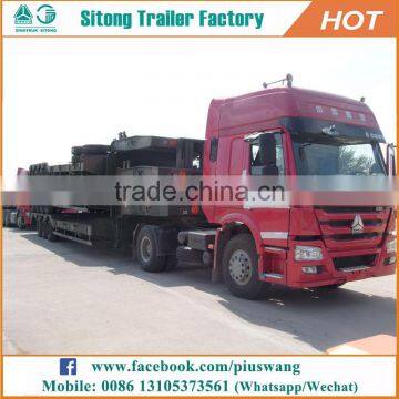 Durable Heavy Duty Low Load Trailer Customized Extendable Military Lowboy Trailer photo-4