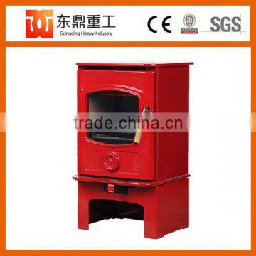 Red Colour Enamel Wood Burner Stove/Fireplace With European Style HF905UAE for Selling photo-4