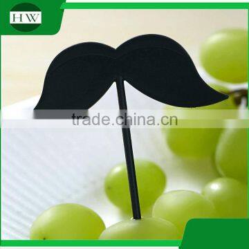 Eco Plastic Tableware Cartoon Mustache Beard Fruit Fork Set photo-2