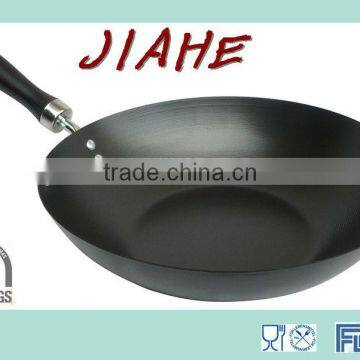 chinese carbon steel wok pan non-stick