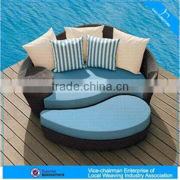 Leisure Rattan Sofa Bed Round Bed Outdoor Sunbed FL015 photo-6