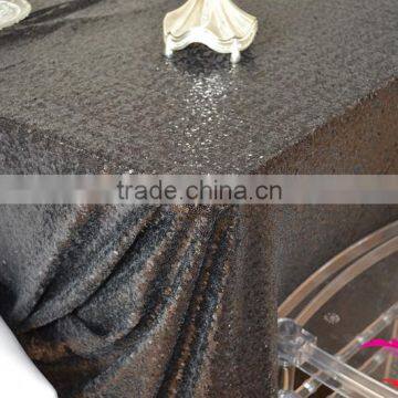 New Cheap Hot Sale Fancy 100% Polyester Embroidery Metallic Sequence Wedding Silver Sequin Table Cloth photo-6