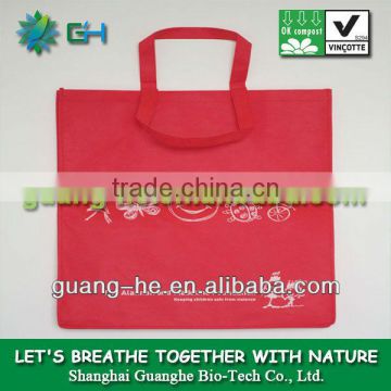 100% Biodegradable Polylactic acid material and firm non-woven bag