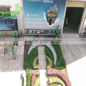 SJLJ013601 High Quality Artificial Green Wall Indoor Outdoor Decorative Artificial Grass Wall photo-3