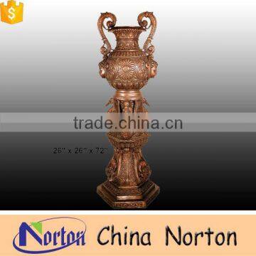 made in China swan and human face galvanied bronze flower pot NTBF-FL147S