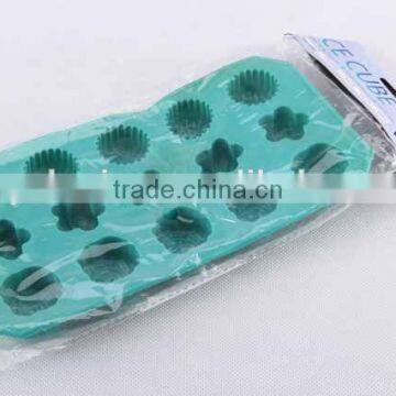 Rectangular flower design silicone ice cube mold/ ice cube tray