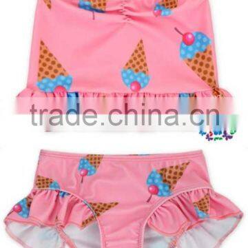 Summer Baby Girl Swimsuit Sweet Flower Print Funny Beachwear photo-2