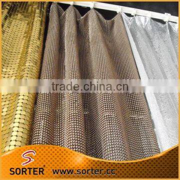 Flame Retardant Metallic Sequin Cloth Kitchen Curtains