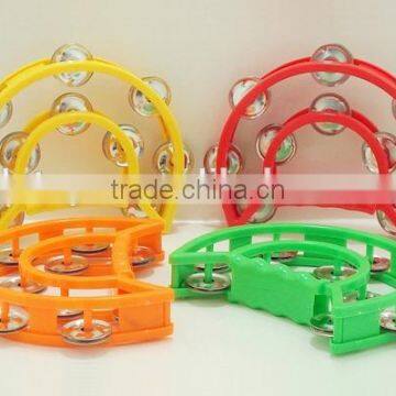 Eco-friendly Tambourine Plastic Baby Timbrel Drum for sale chinese musical instrument